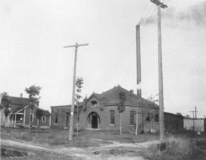 Vicksburg's light and water plant on North Main Street, ca. 1920.